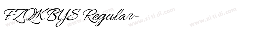 FZQKBYS Regular字体转换